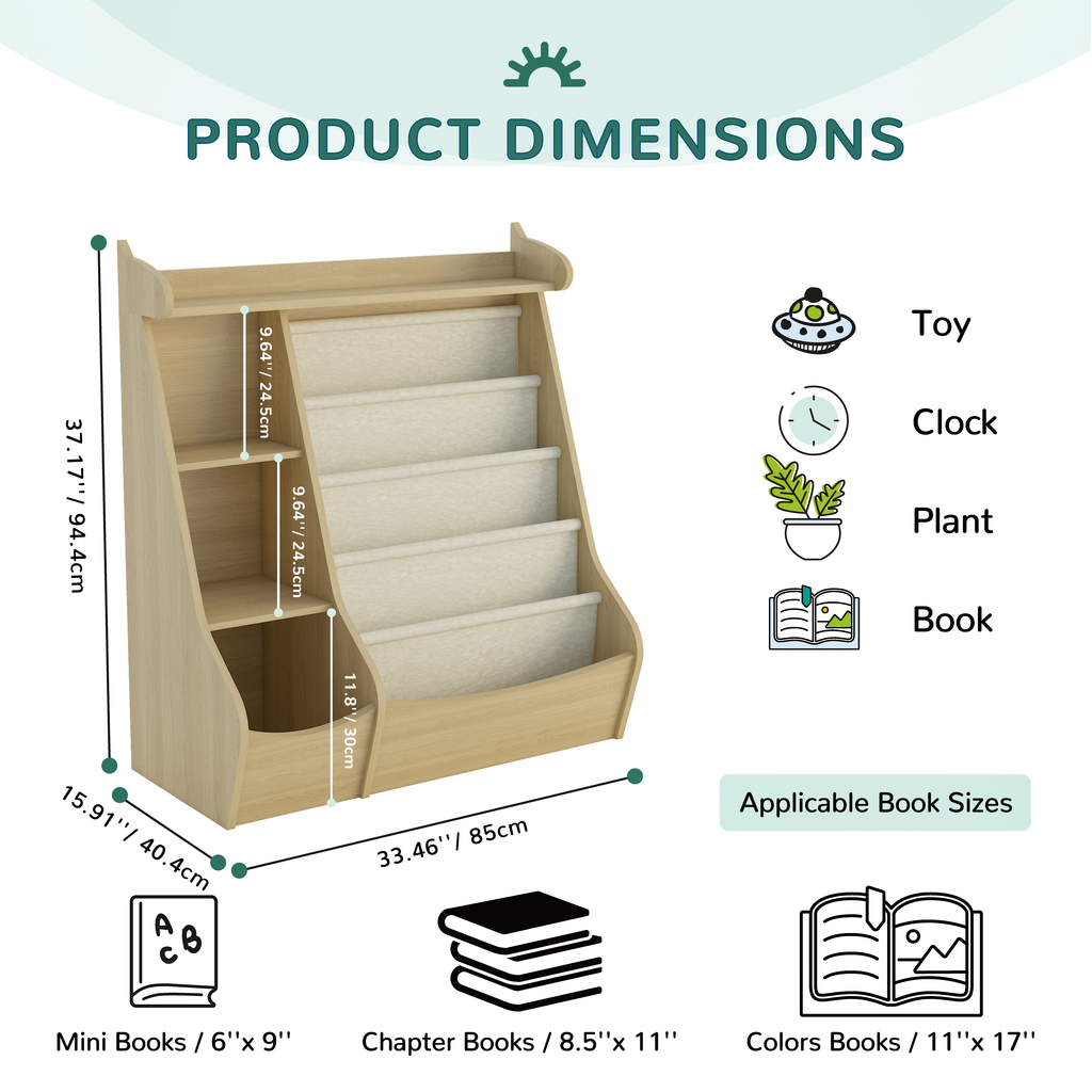 4 Tier Deer-Head Children's Bookshelf