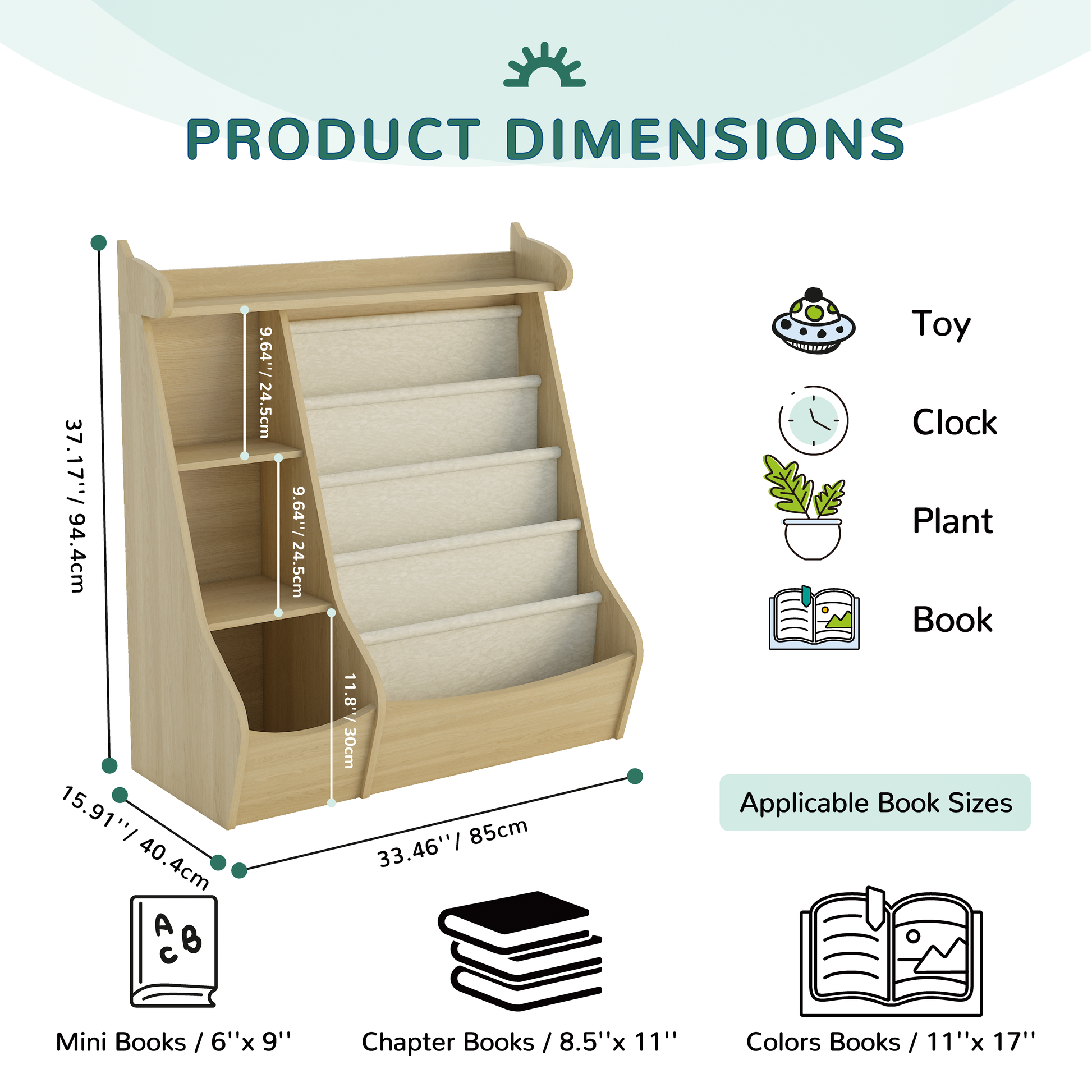 4 Tier Deer-Head Children's Bookshelf