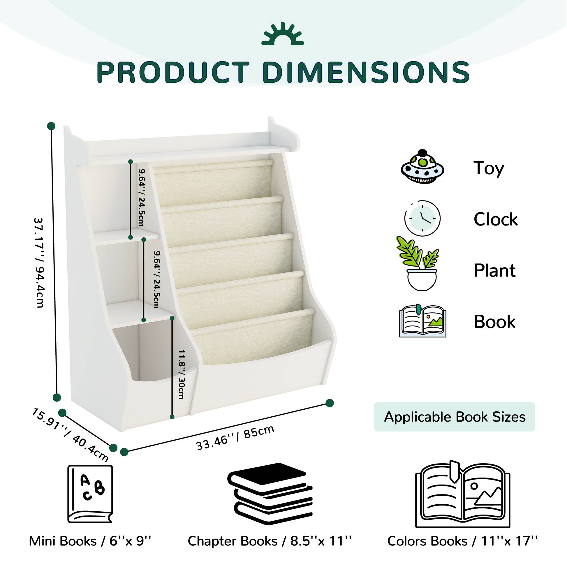 4 Tier Deer-Head Children's Bookshelf