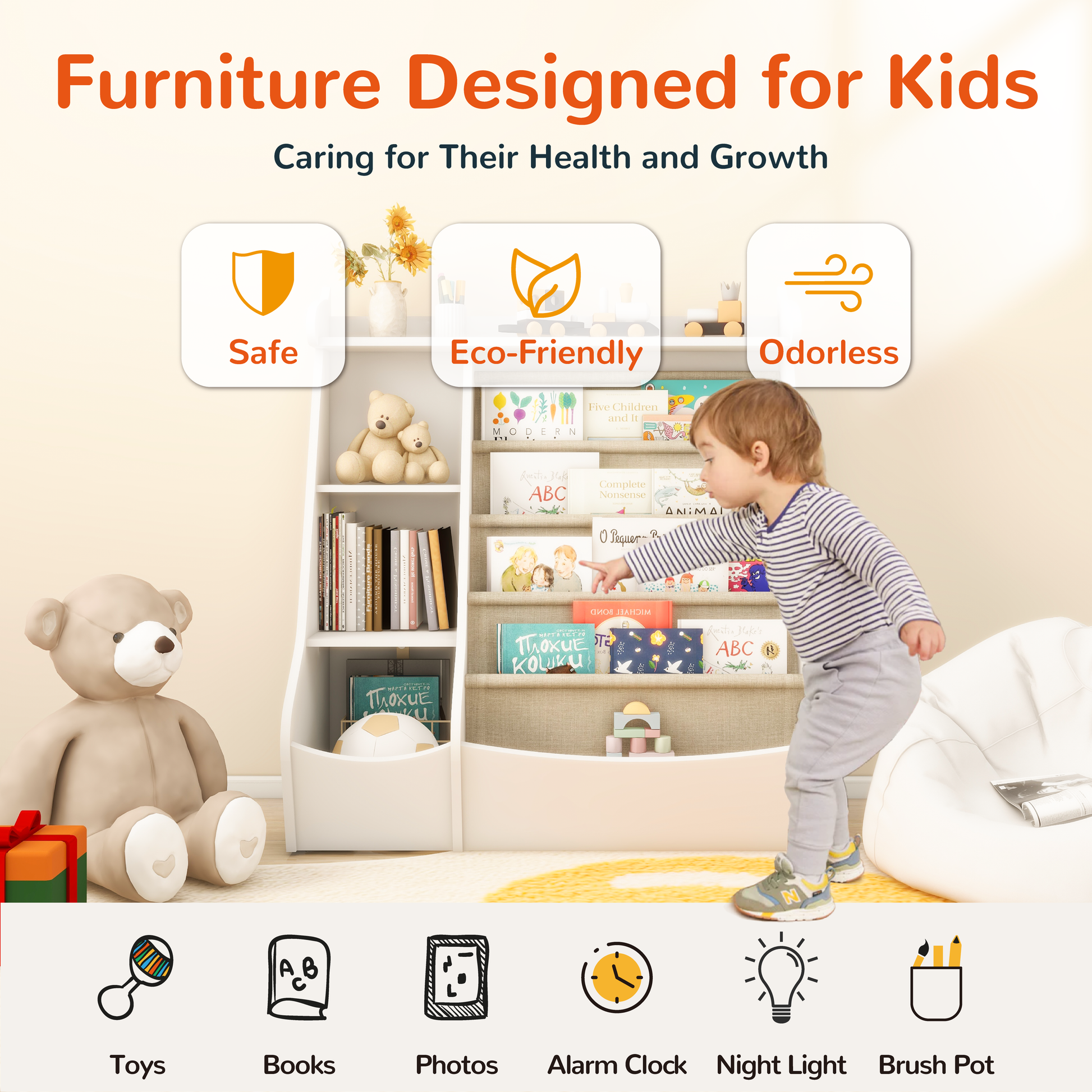 4 Tier Deer-Head Children's Bookshelf