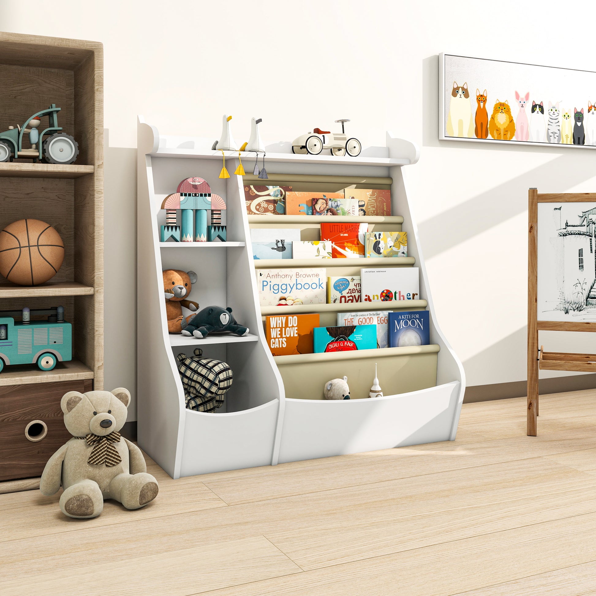 4 Tier Deer-Head Children's Bookshelf