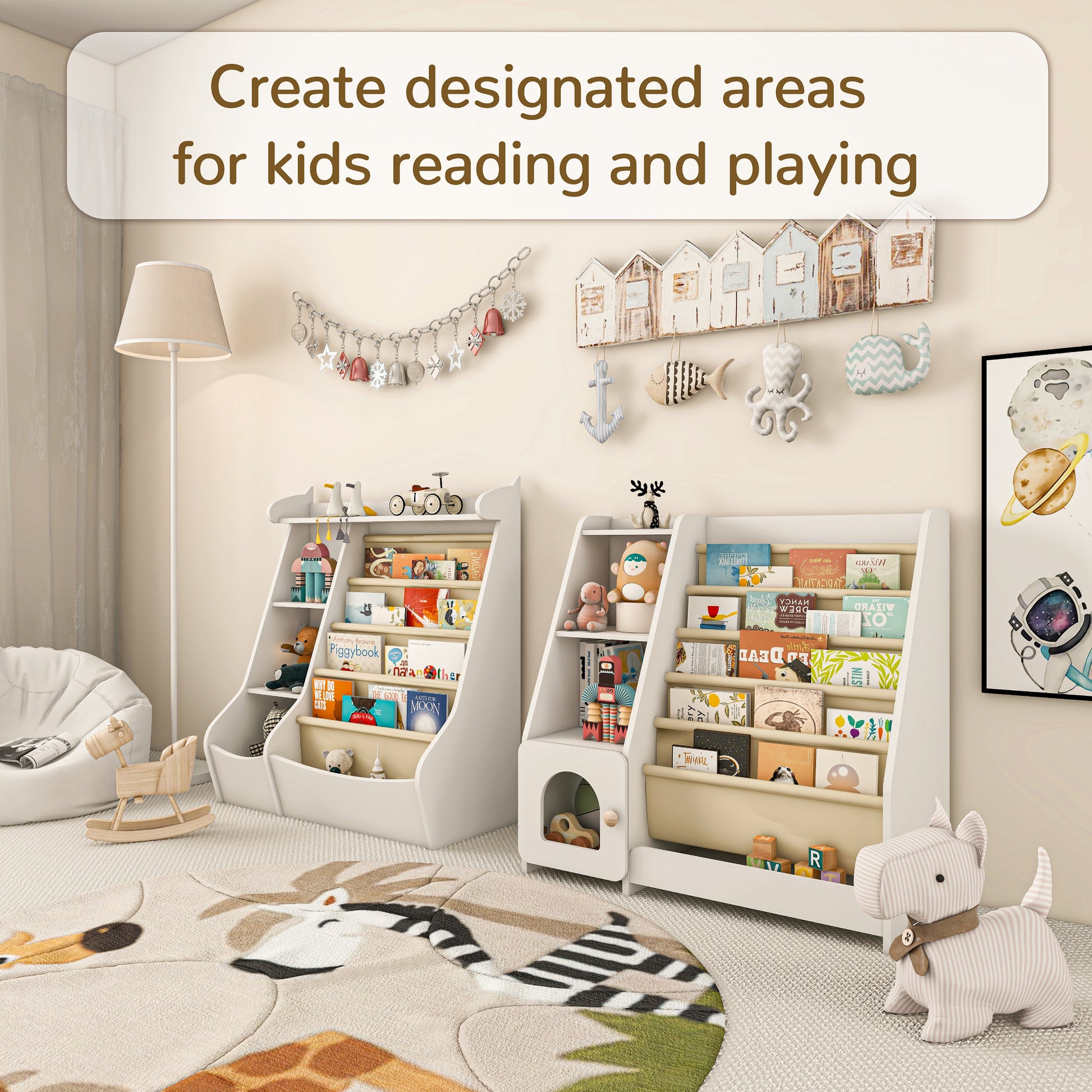 4 Tier Deer-Head Children's Bookshelf