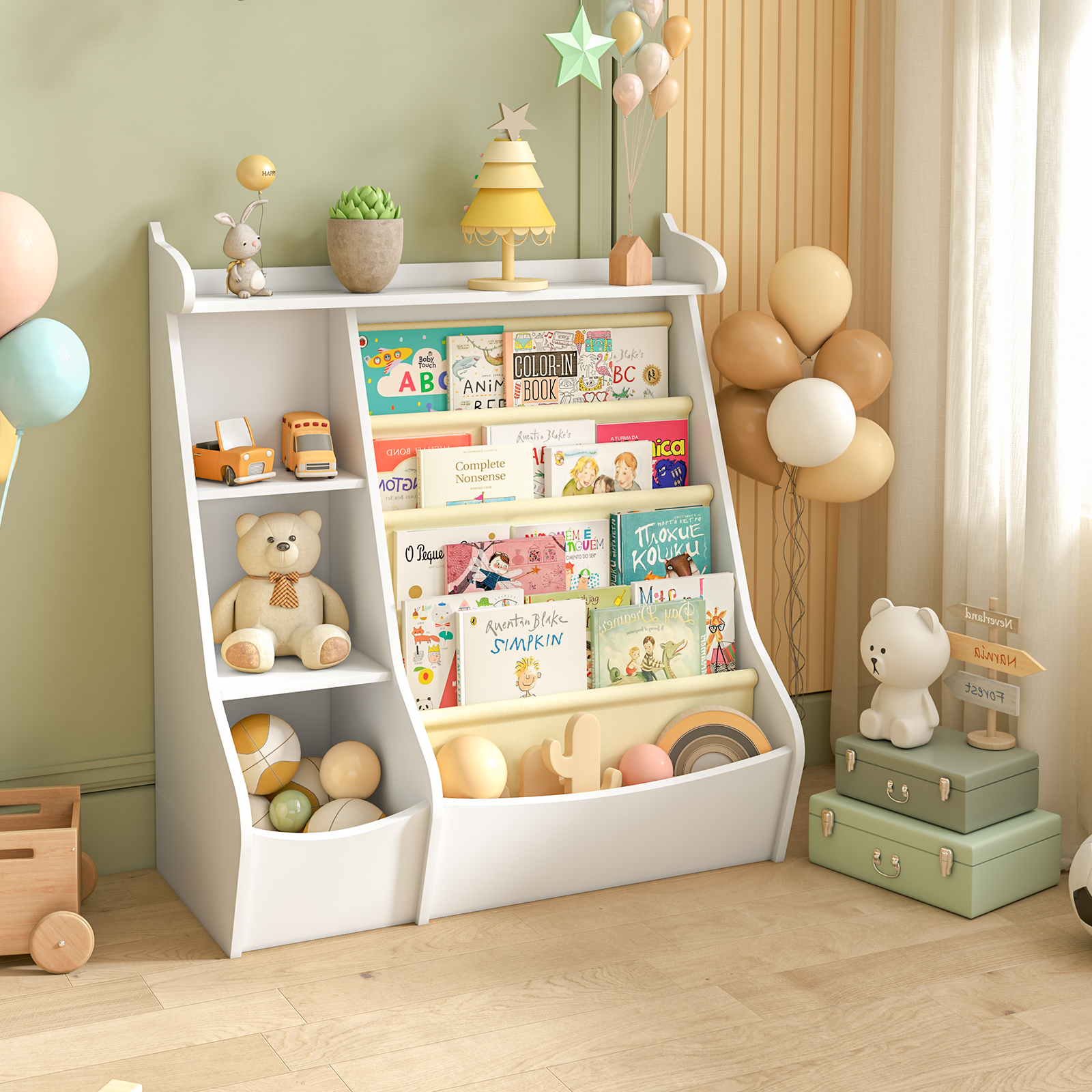 4 Tier Deer-Head Children's Bookshelf