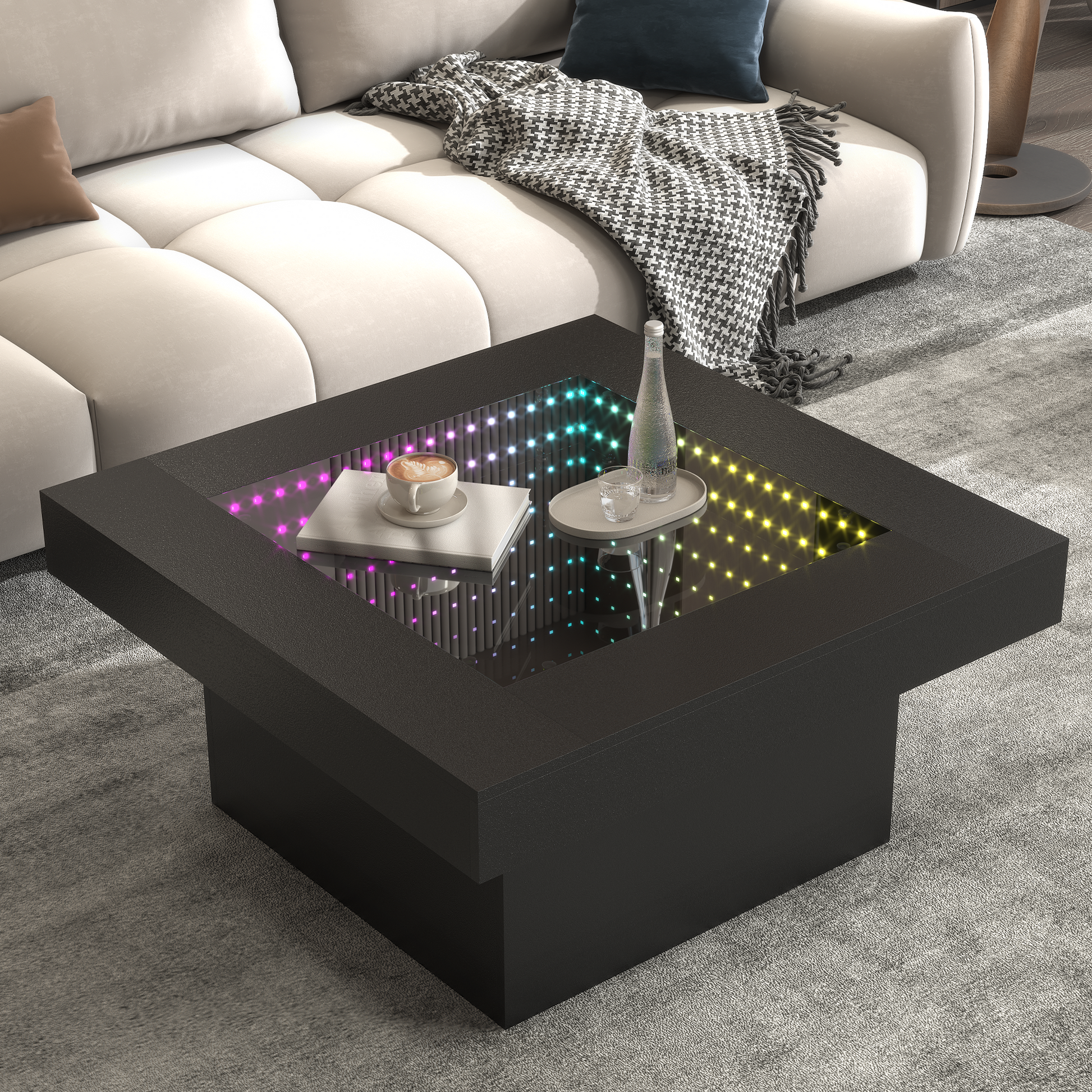 Endless-Depth Mirror Coffee Table