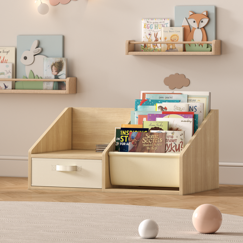3-in-1 Mini Bookshelf with Drawer