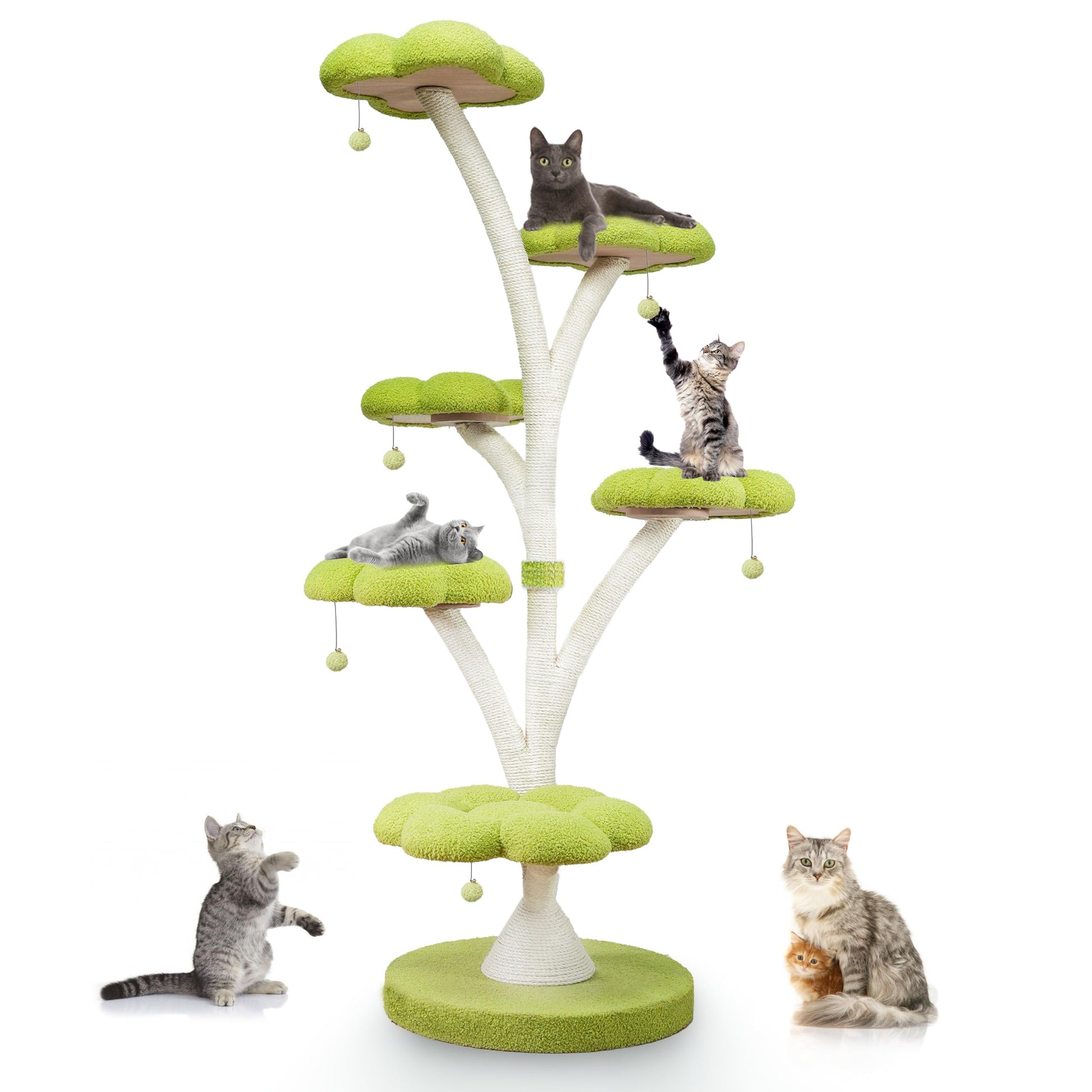 6-Tier Luxury Flower-Shaped Cat Tree