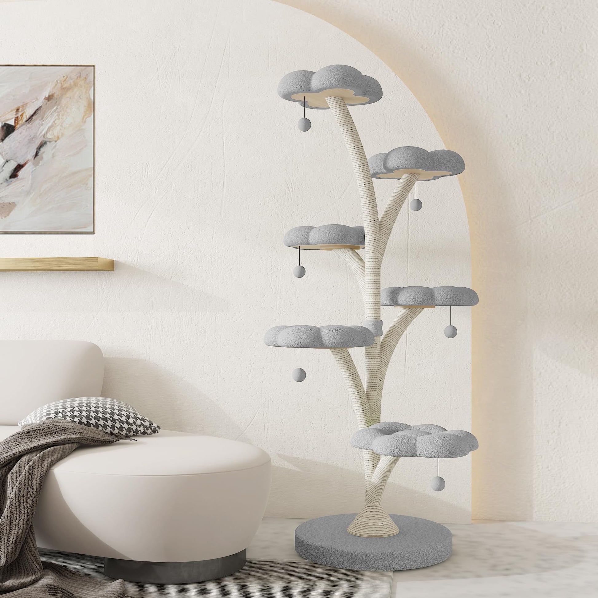 6-Tier Luxury Flower-Shaped Cat Tree