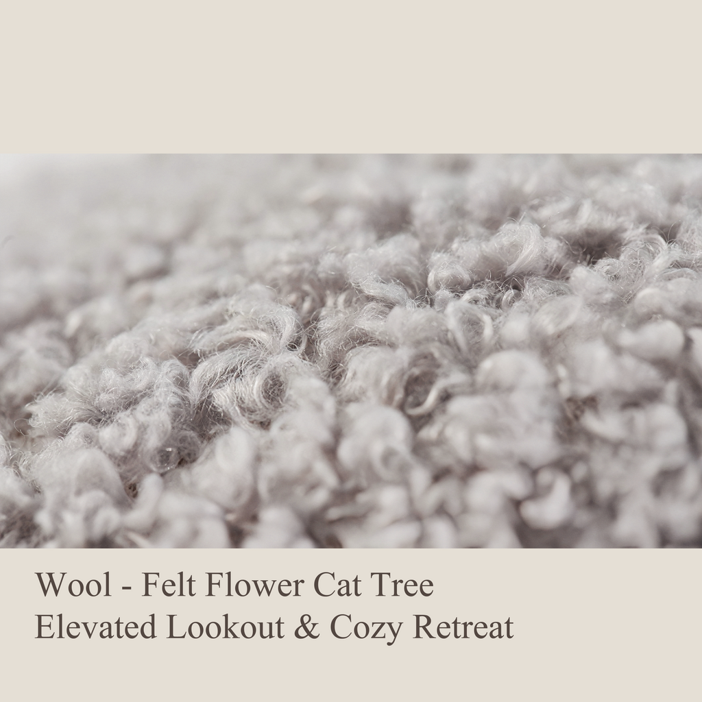 48.4''h 3-tier  flower-shaped  cat  tree