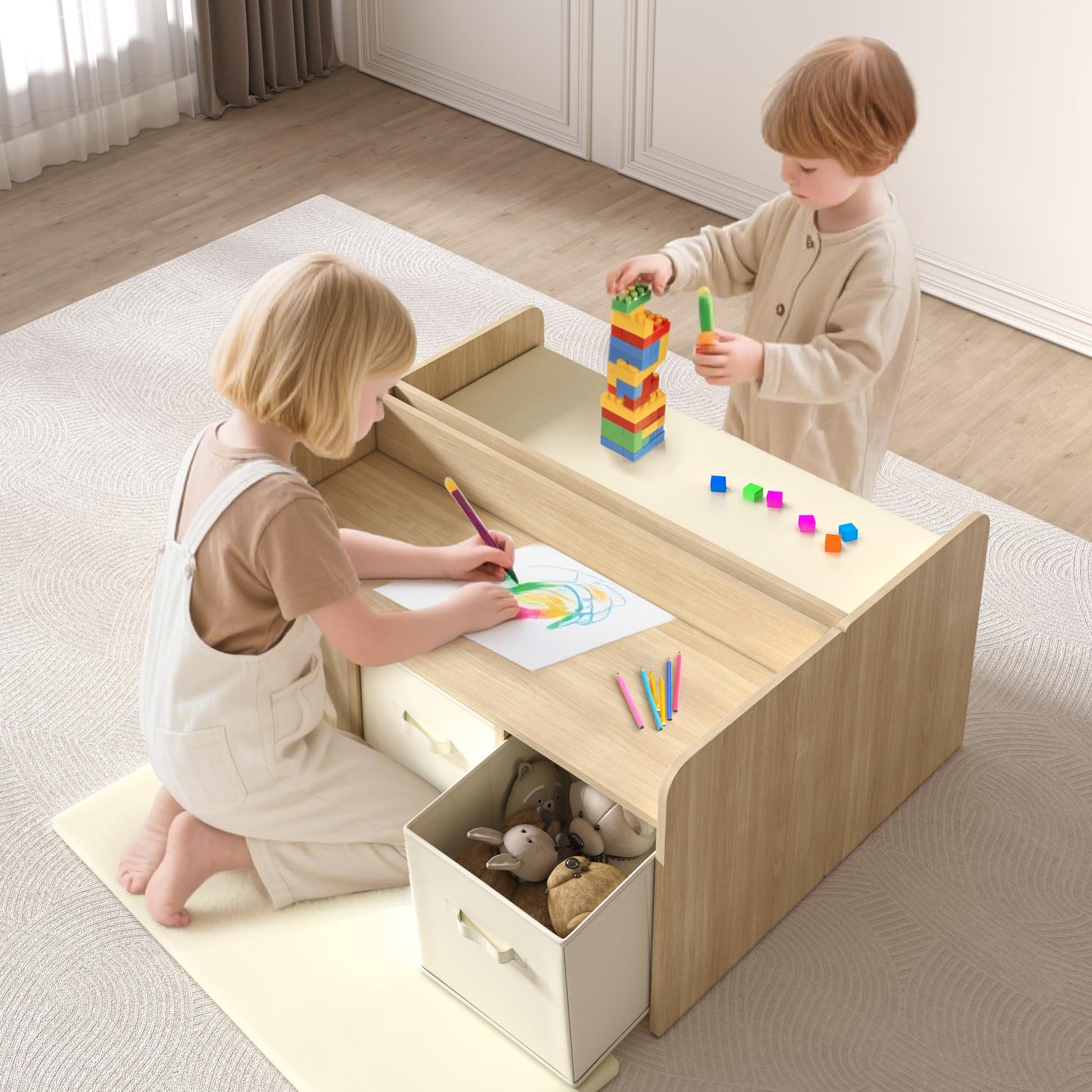 Multi-Purpose Storage Bench for Kids