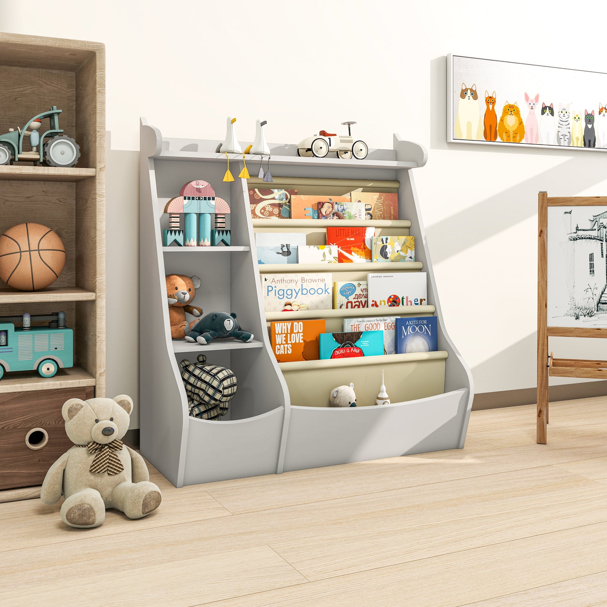 4 Tier Deer-Head Children's Bookshelf