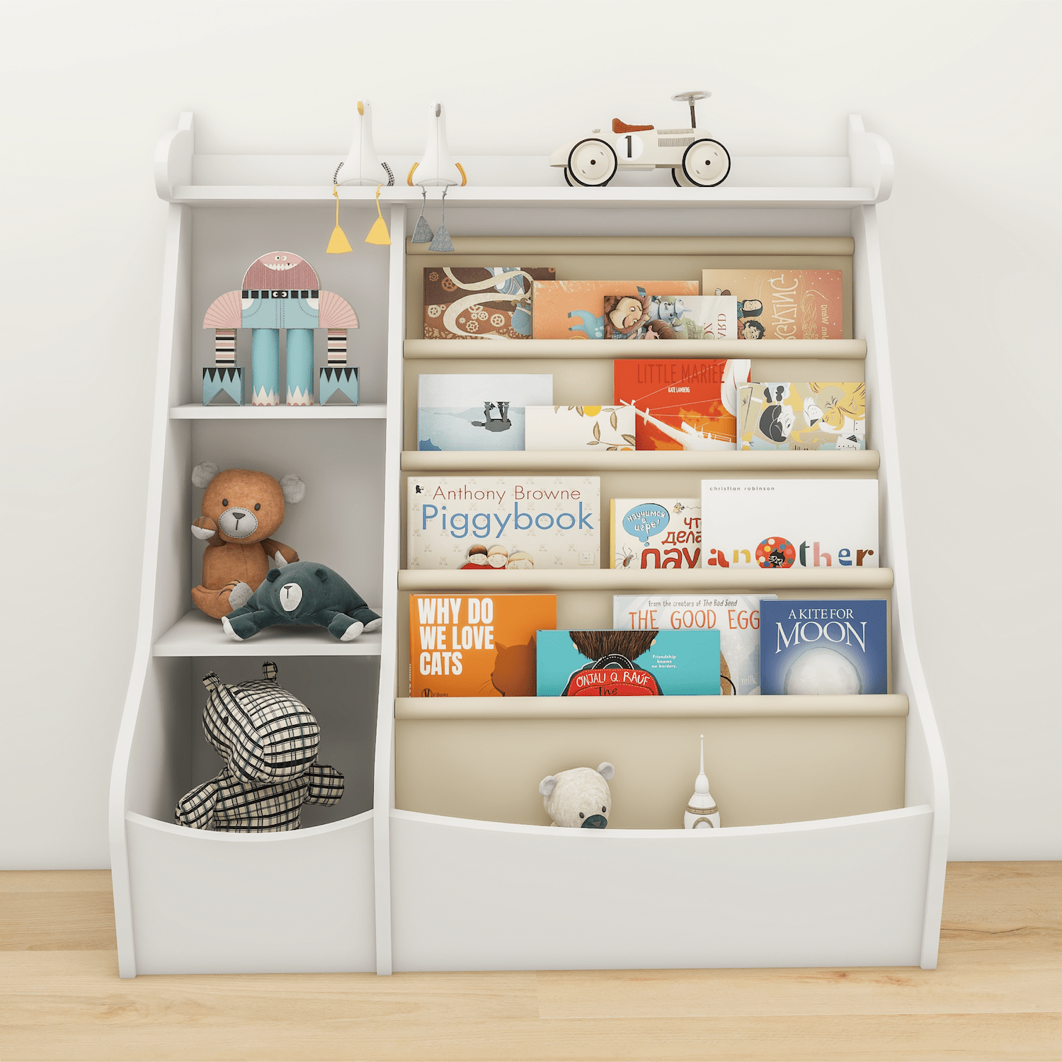 4 Tier Deer-Head Children's Bookshelf