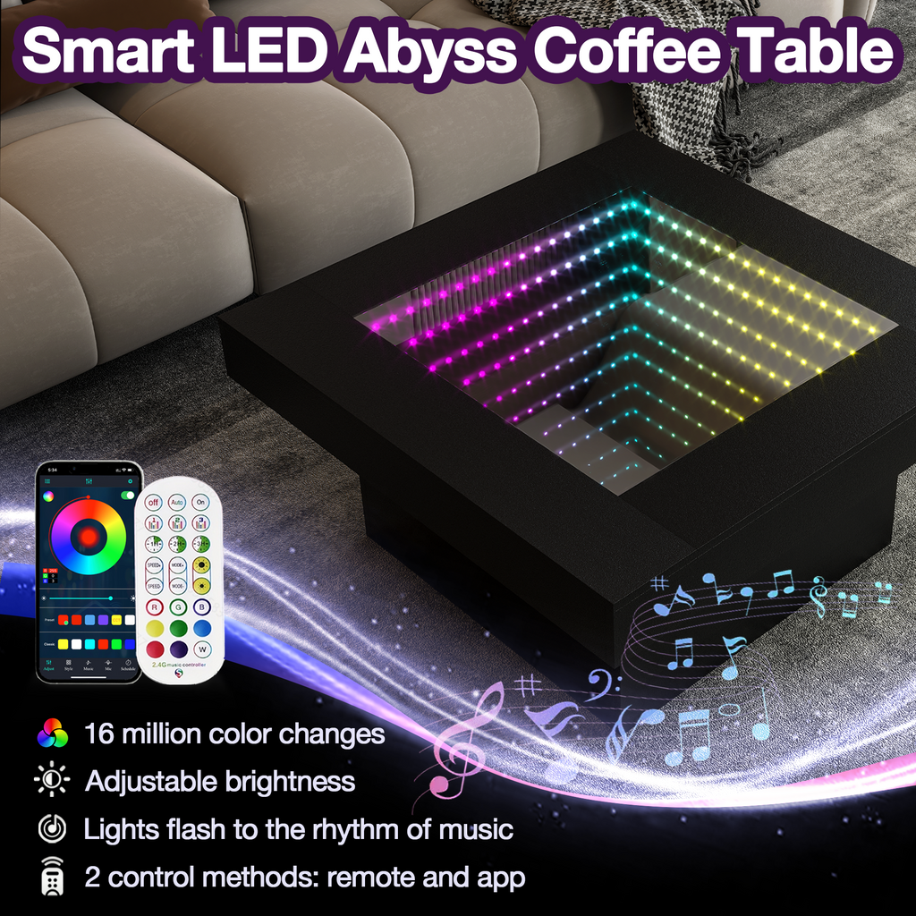 Endless-Depth Mirror Coffee Table