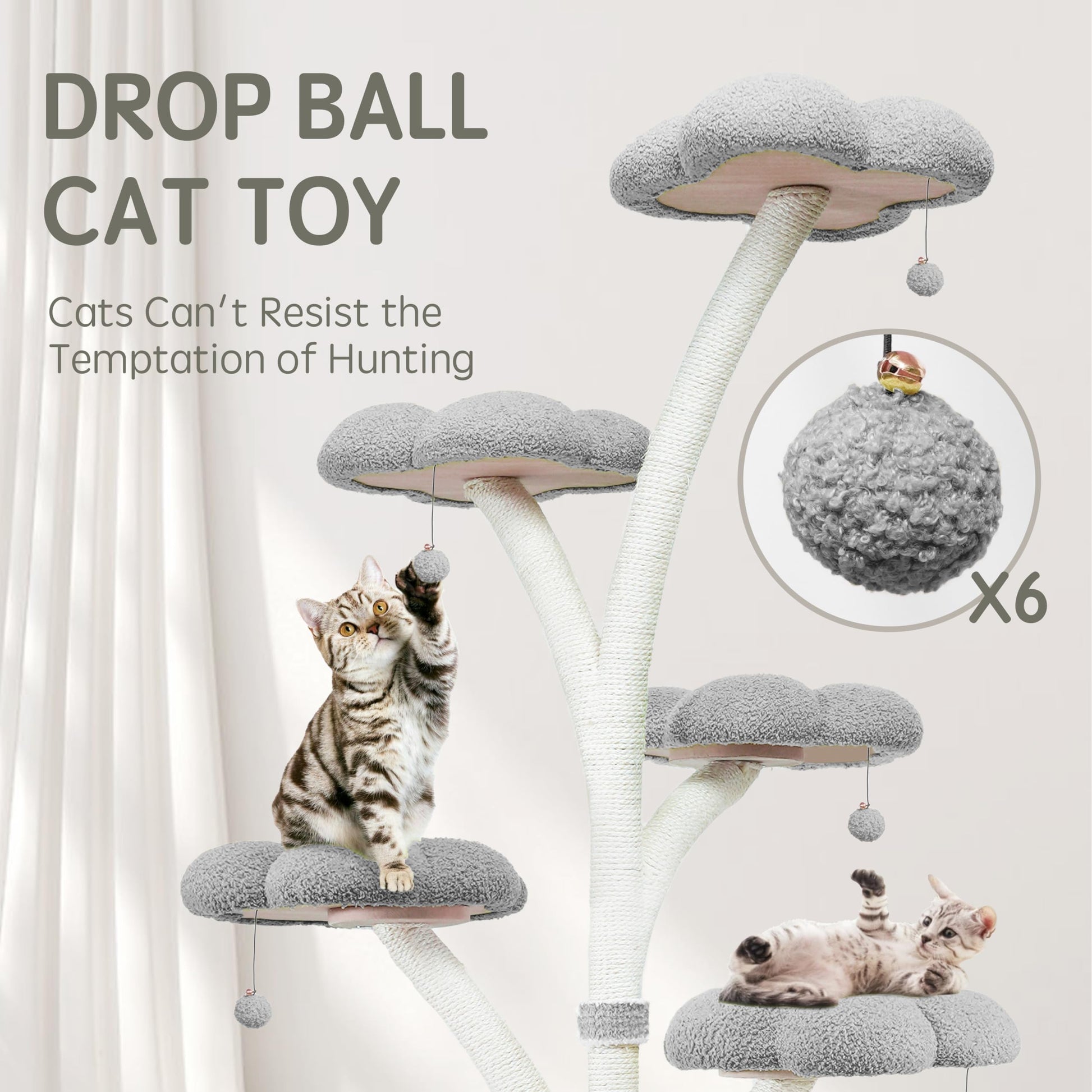 6-Tier Luxury Flower-Shaped Cat Tree