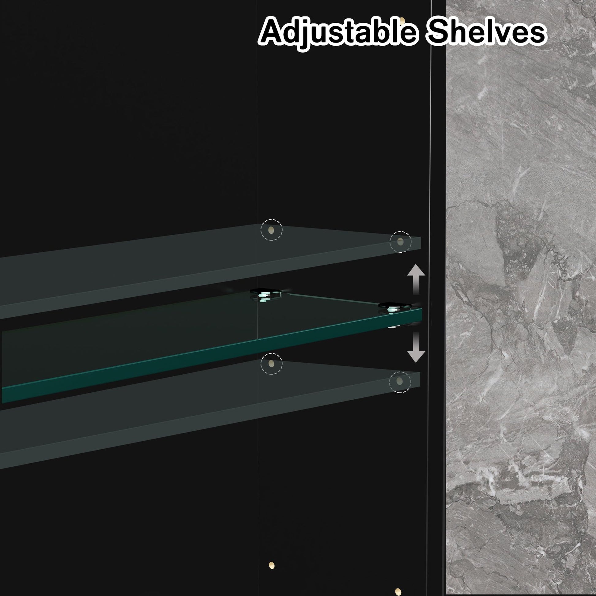 Arched Bathroom Mirror Cabinet |30×16inchs  Capacity Storage