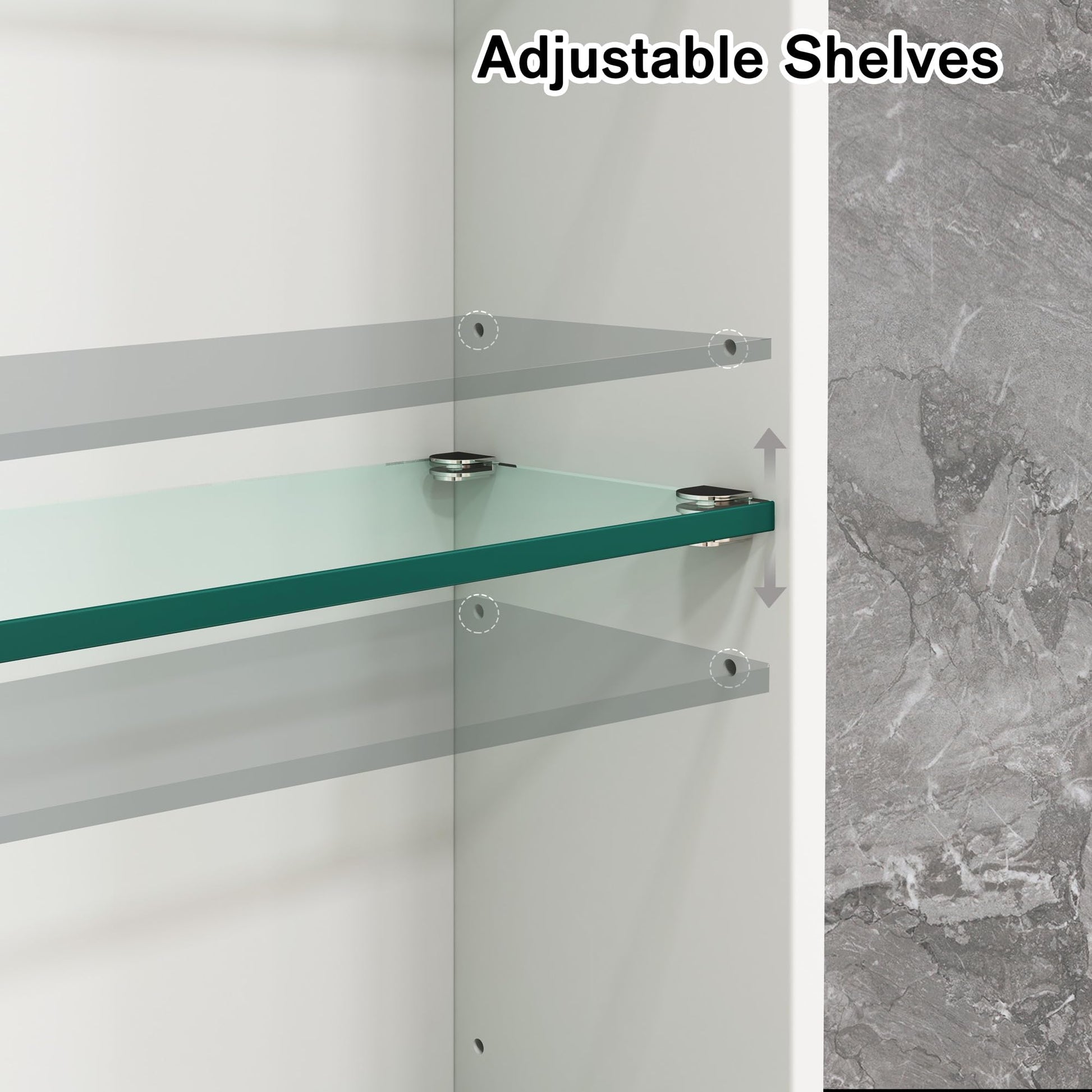 Arched Bathroom Mirror Cabinet | 32x16 inches  Capacity Storage