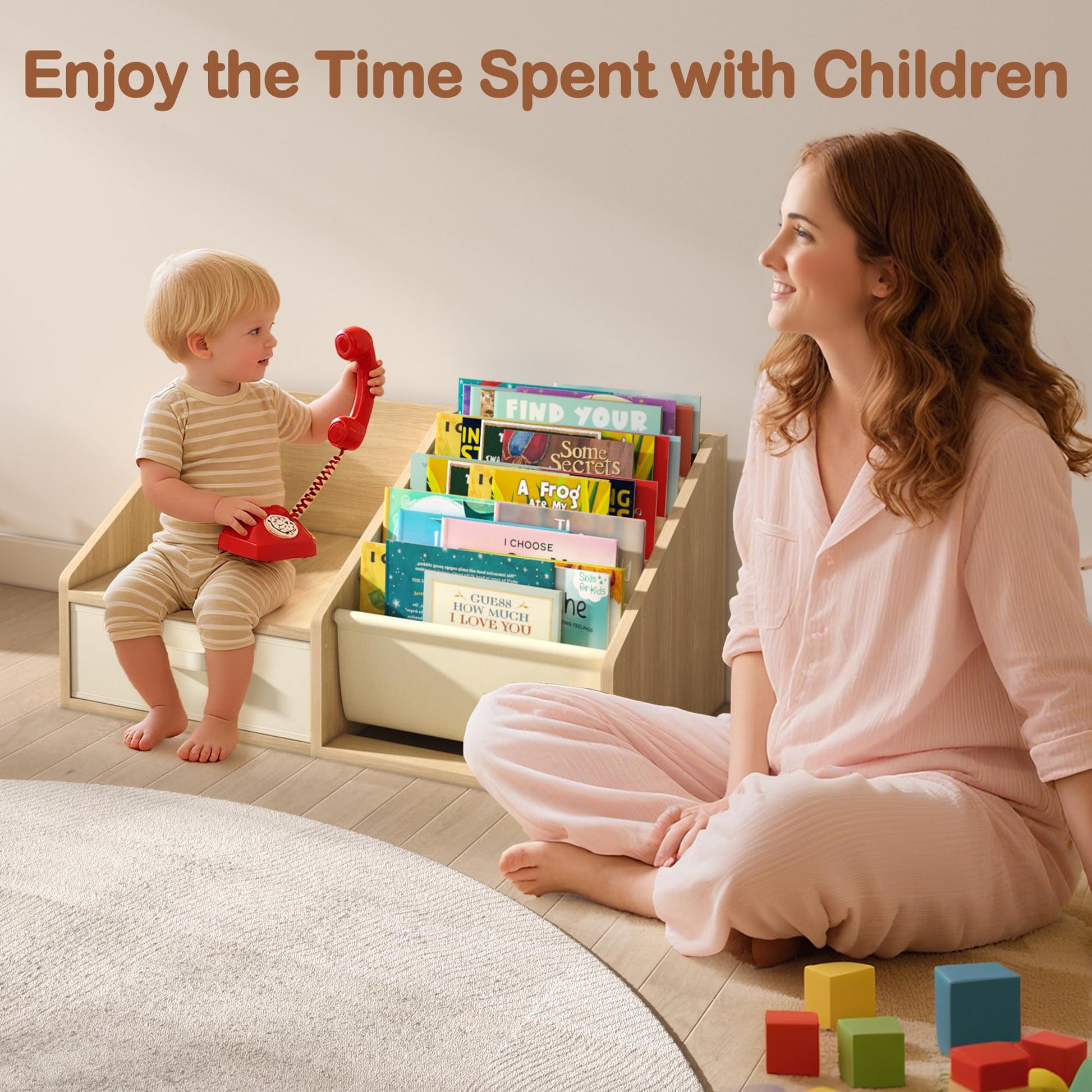 3-in-1 Mini Bookshelf with Drawer