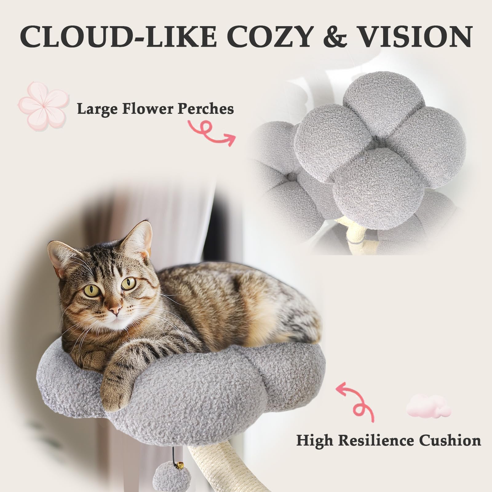 3-Tier Flower-Shaped Cat Tree