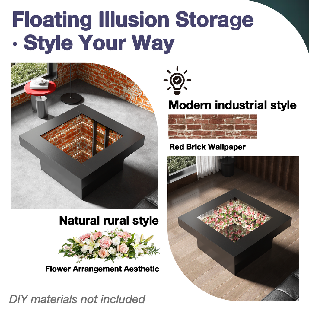 Endless-Depth Mirror Coffee Table