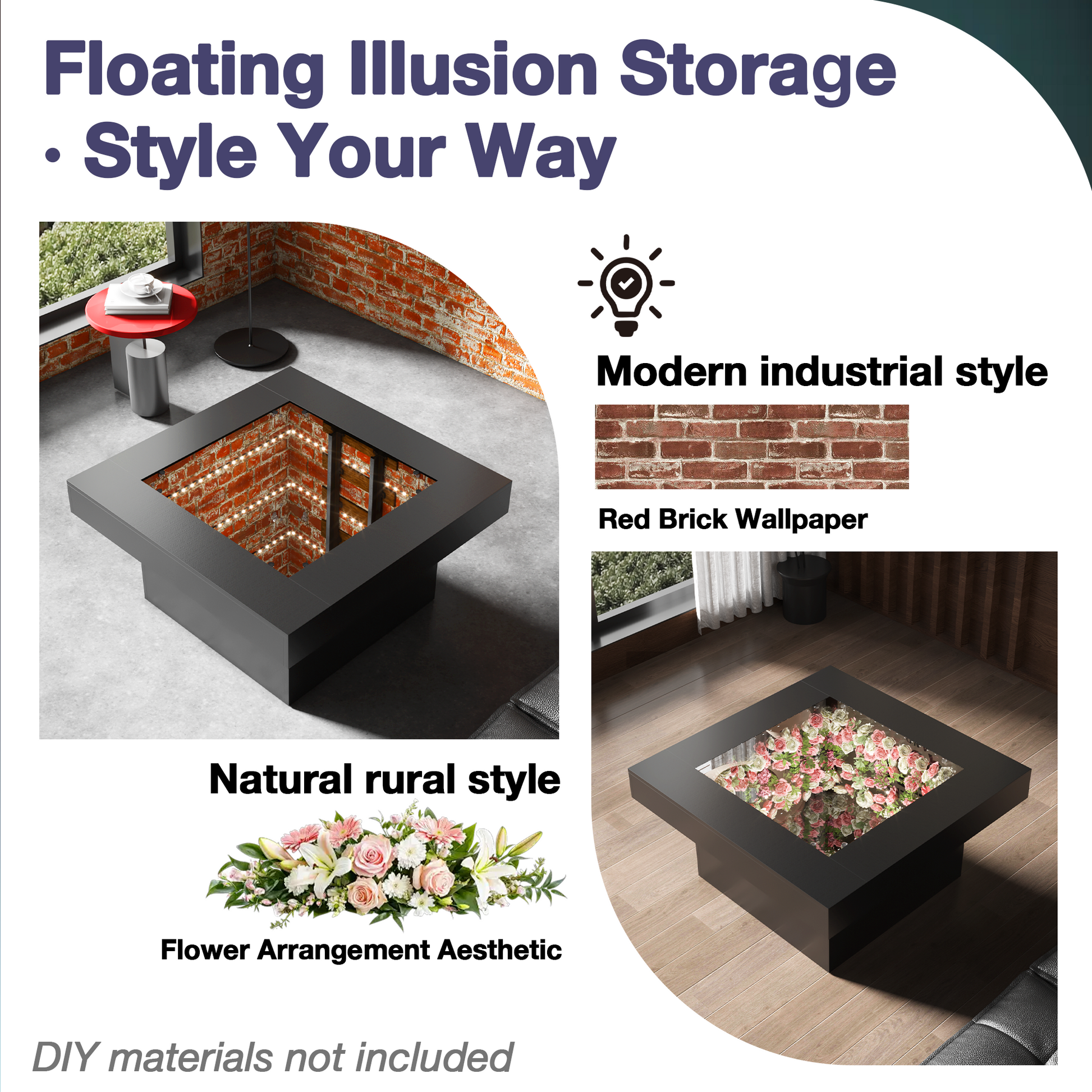 Endless-Depth Mirror Coffee Table