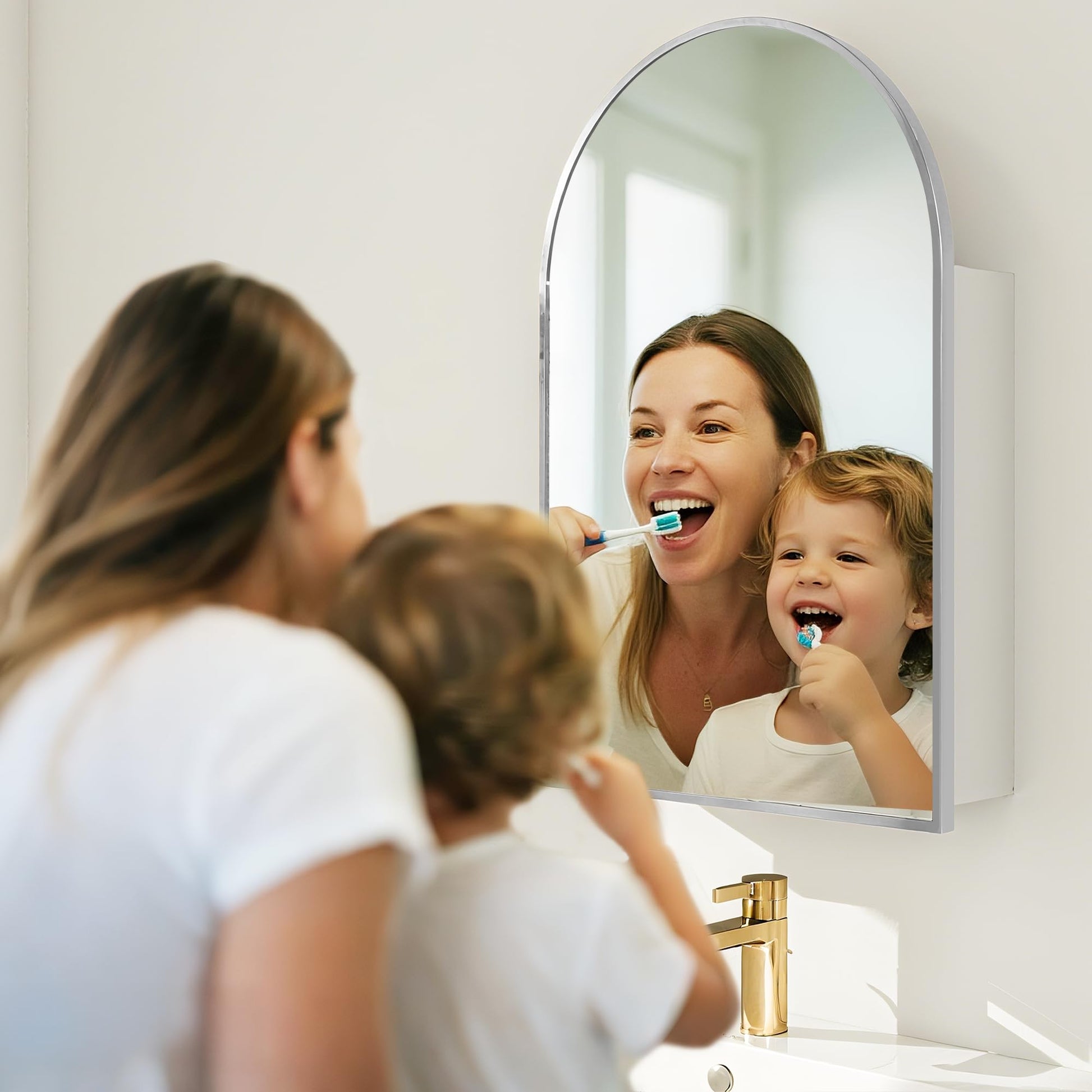 Arched Mirror Cabinet |30×20inchs  Large Capacity Storage