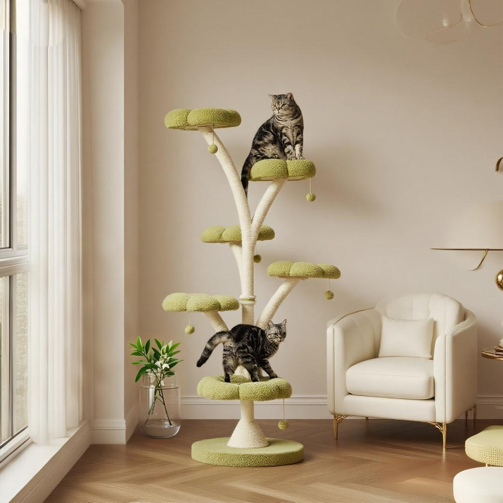 71"h   6-tier flower-shaped cat tree