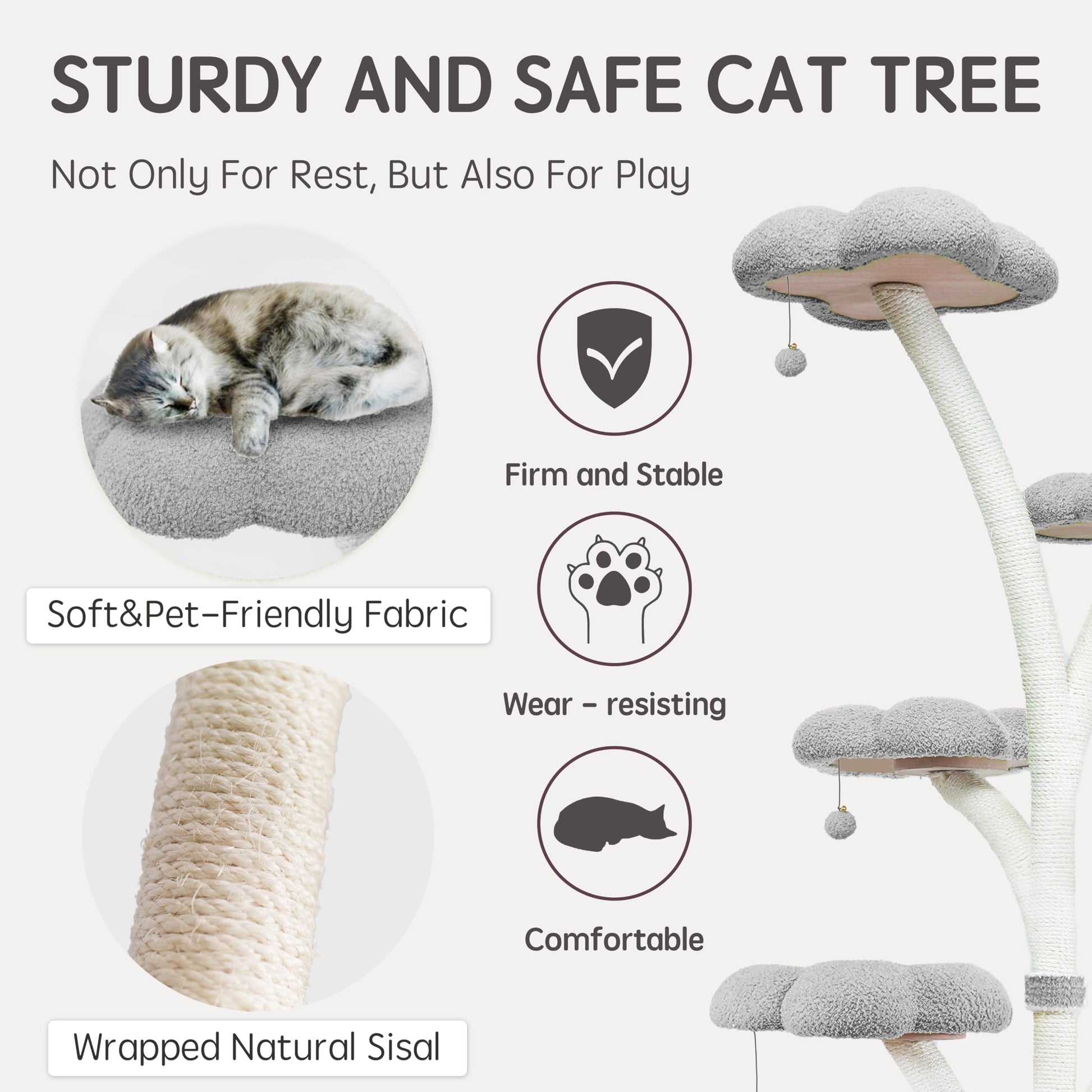6-Tier Luxury Flower-Shaped Cat Tree