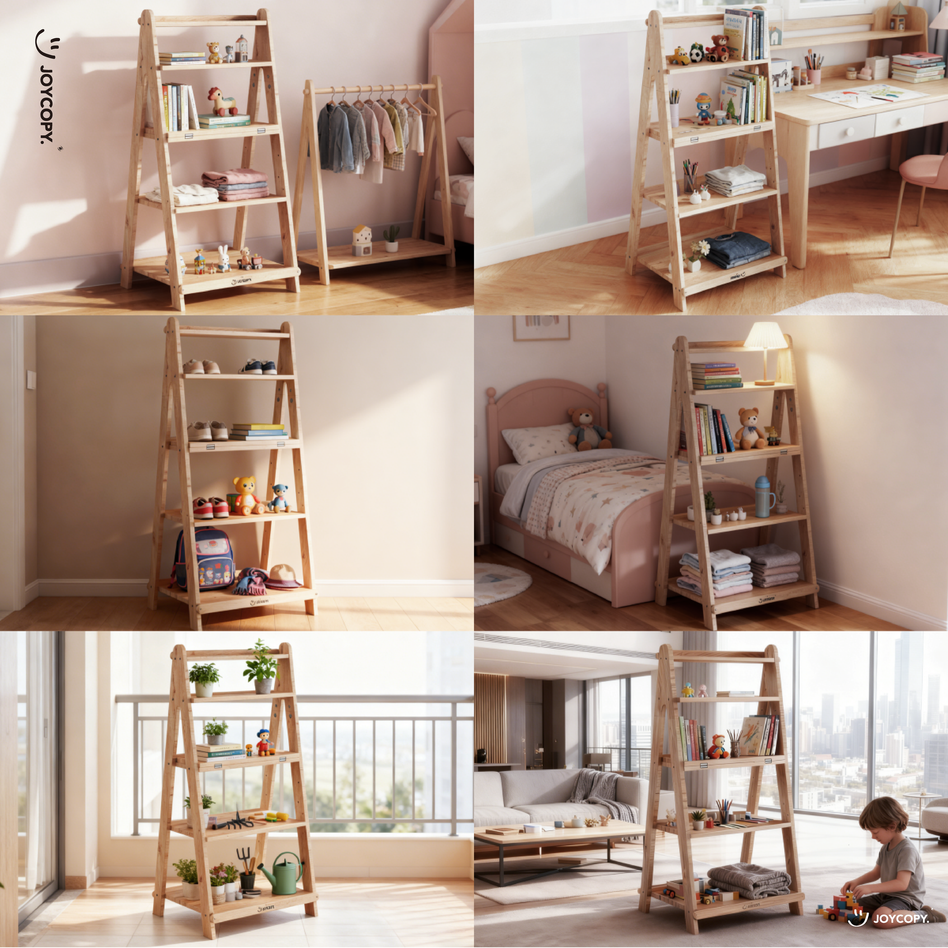 Adjustable Trapezoid Storage Rack/Bookshelf