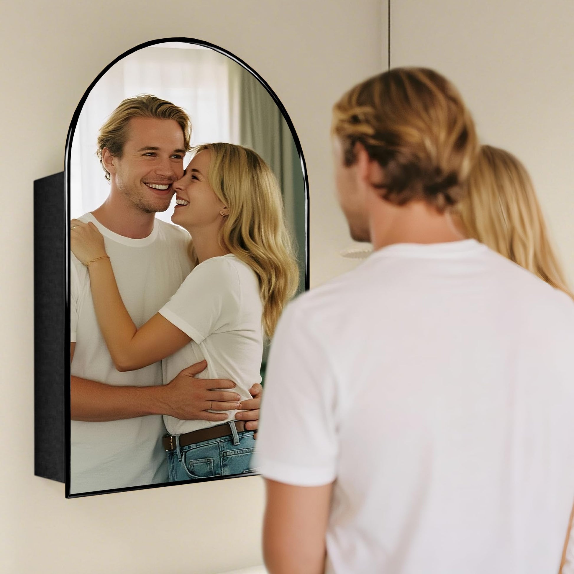 Arched Mirror Cabinet |30×20inchs  Large Capacity Storage