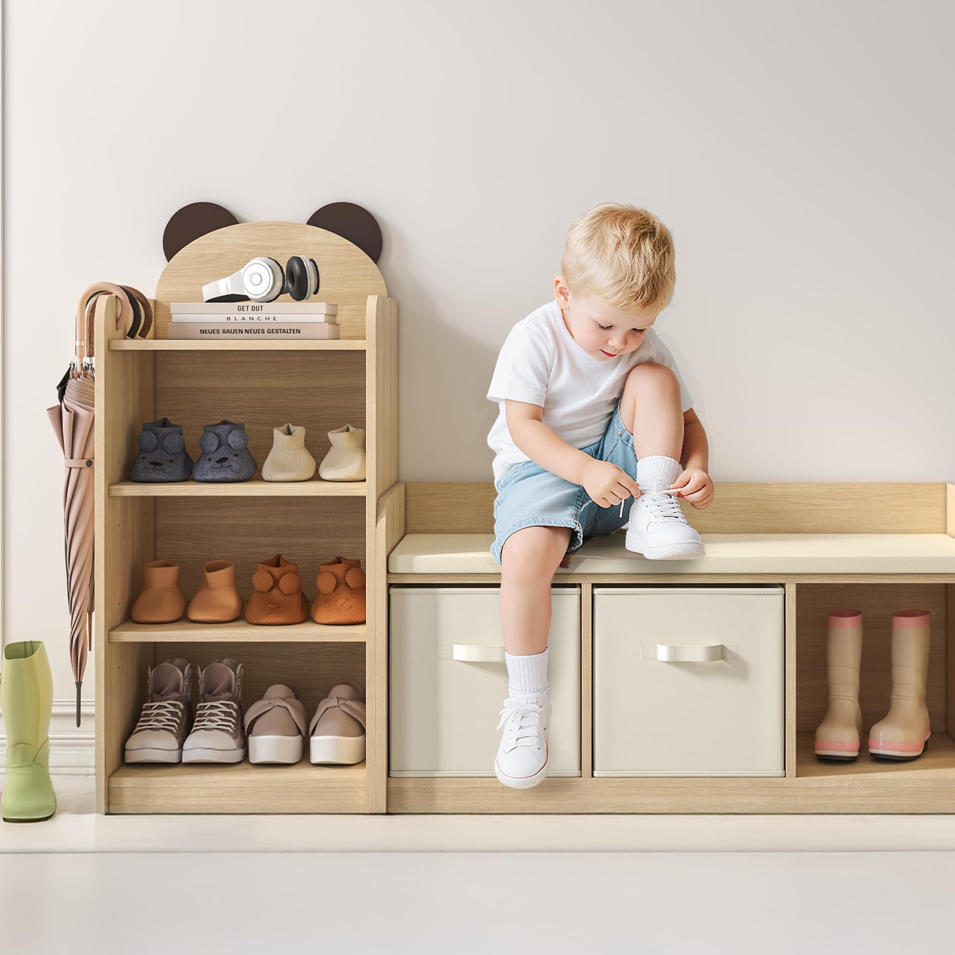 Multi-Purpose Storage Bench for Kids
