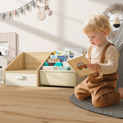 3-in-1 Mini Bookshelf with Drawer