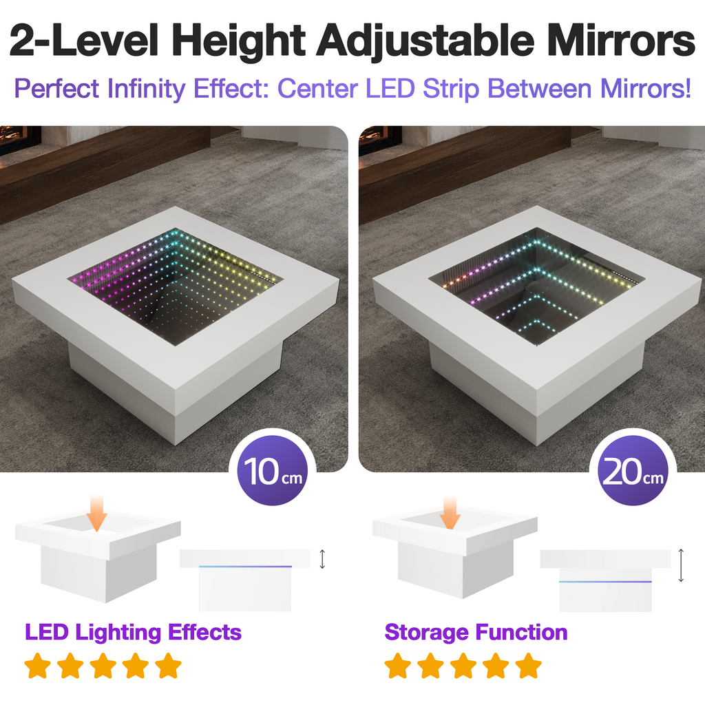 Endless-Depth Mirror Coffee Table