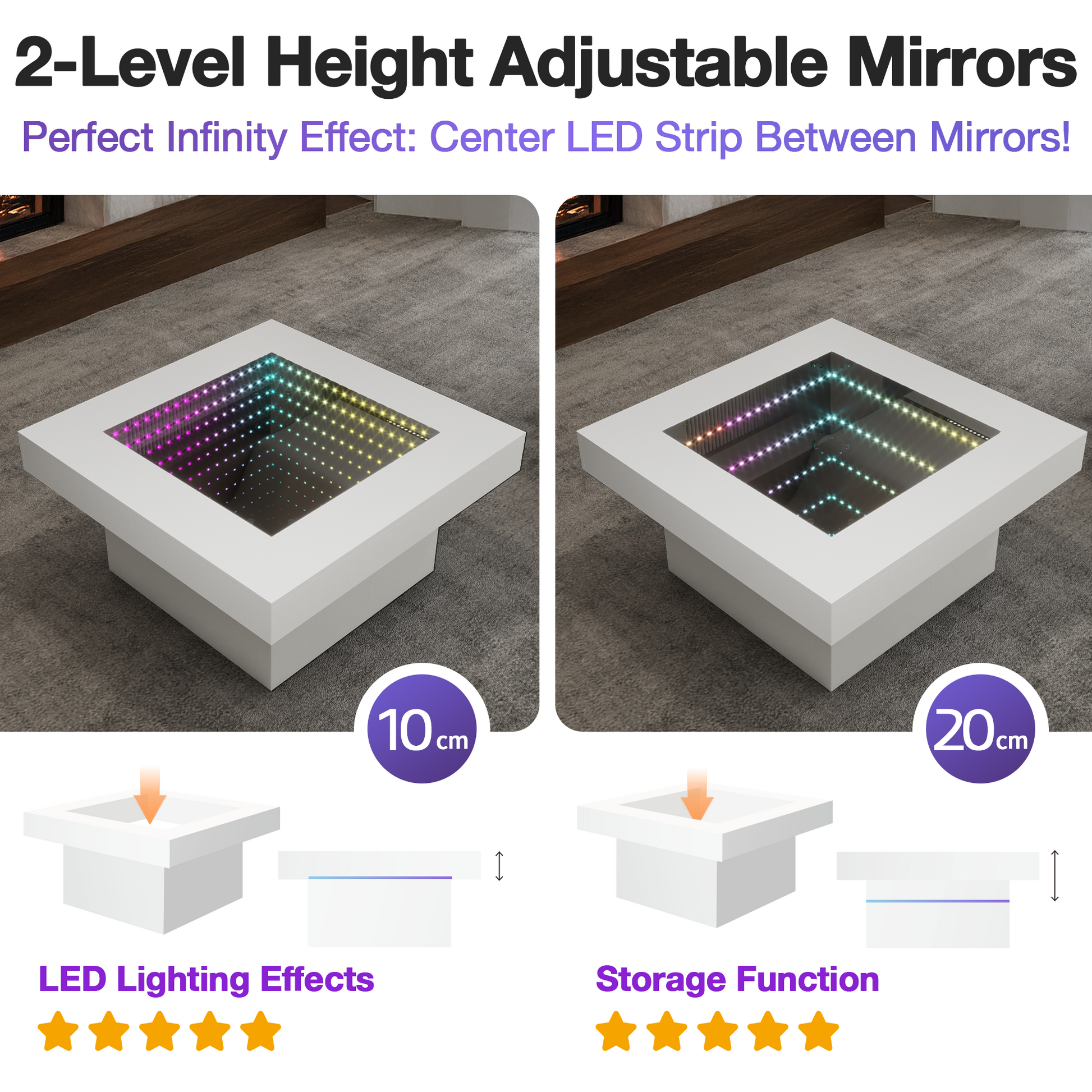 Endless-Depth Mirror Coffee Table