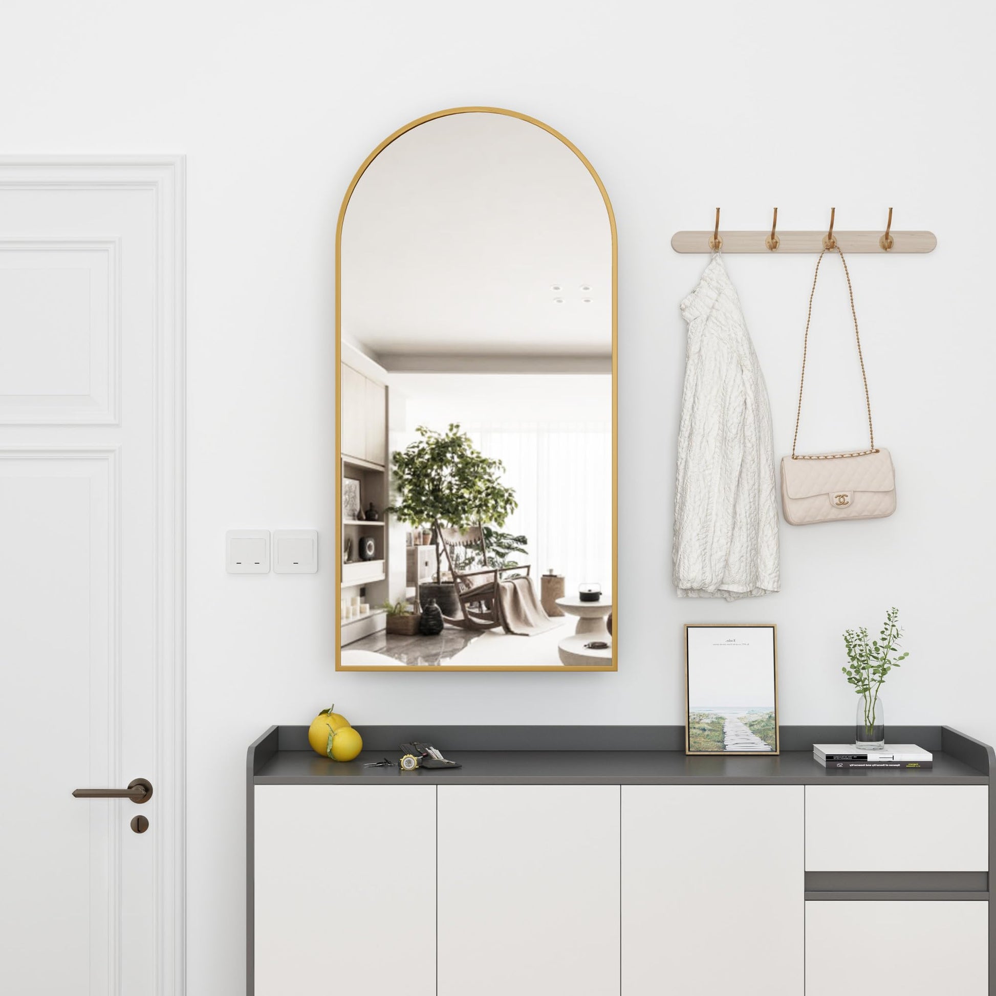 Arched Bathroom Mirror Cabinet |30×16inchs  Capacity Storage